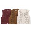 Women'S Fashion Embroidery Suede Textured Vest