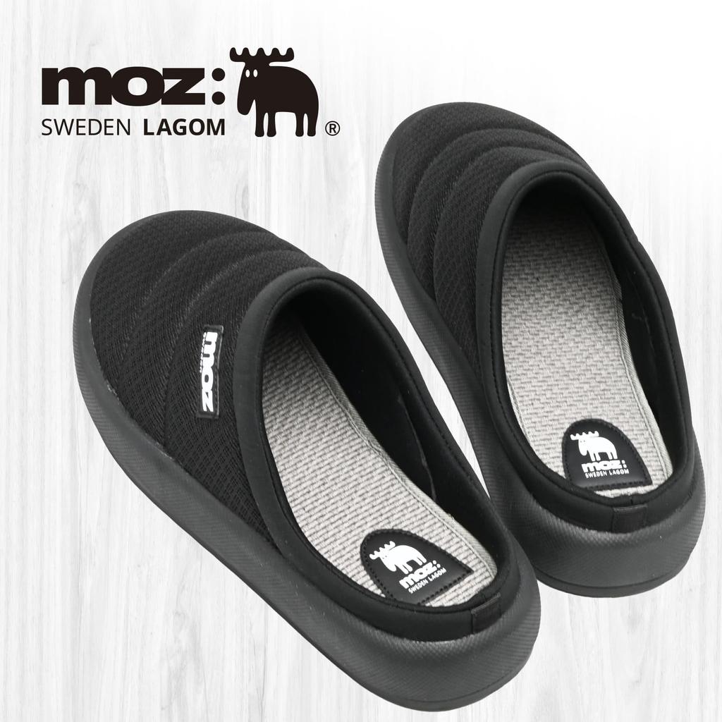 Slide Sandals with Cotton Blend Thick Suitable for Outdoor and Indoor Black Mesh [MOZ] Smooth-feeling Insole, Clogs, Lightweight, Sole, Use,