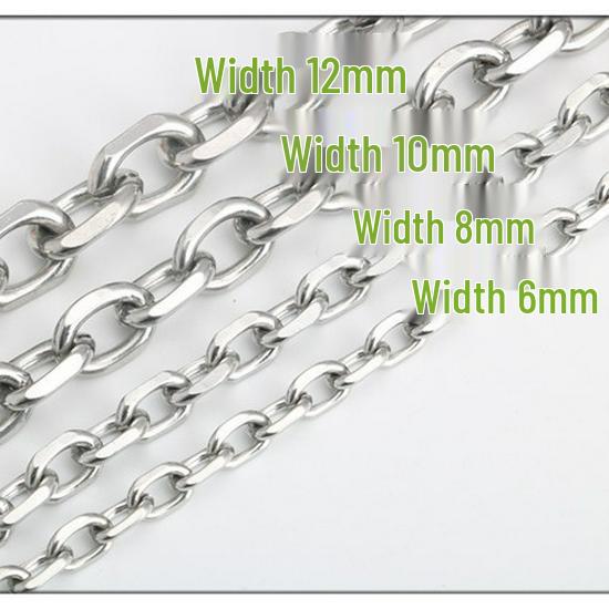 Interlocking Titanium & Stainless Steel Chain Necklace