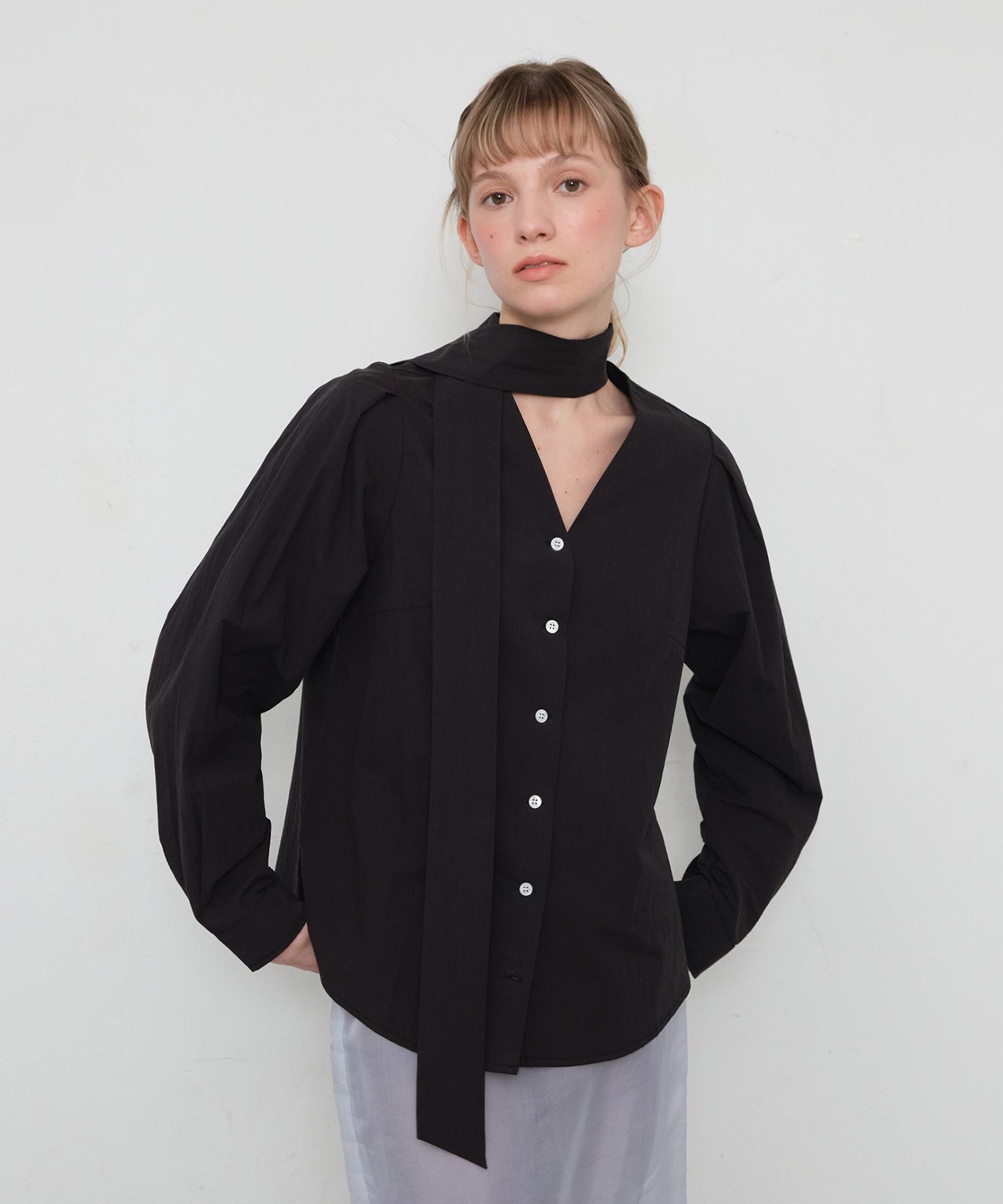 Hane Grace Tie Blouse_Black S