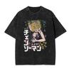 Japanese Reze Chainsaw Man Anime T Shirt Beach Vintage T Shirts Cotton Trending Tshirt for Men Short Sleeve Design Tees