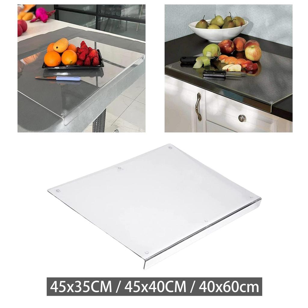 Transparent Cutting Board with Edges Countertop Protector Acrylic for Household