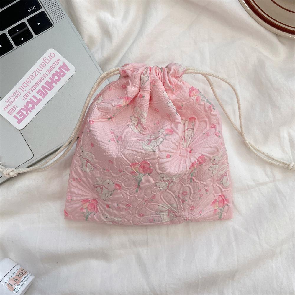 Small Cute Cartoon Drawstring Makeup & Travel Cloth Bag