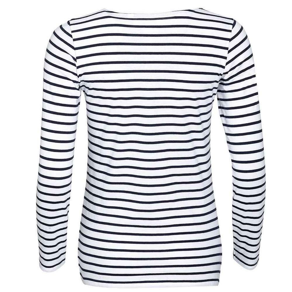 SOLS Womens/Ladies Marine Striped Long-Sleeved T-Shirt