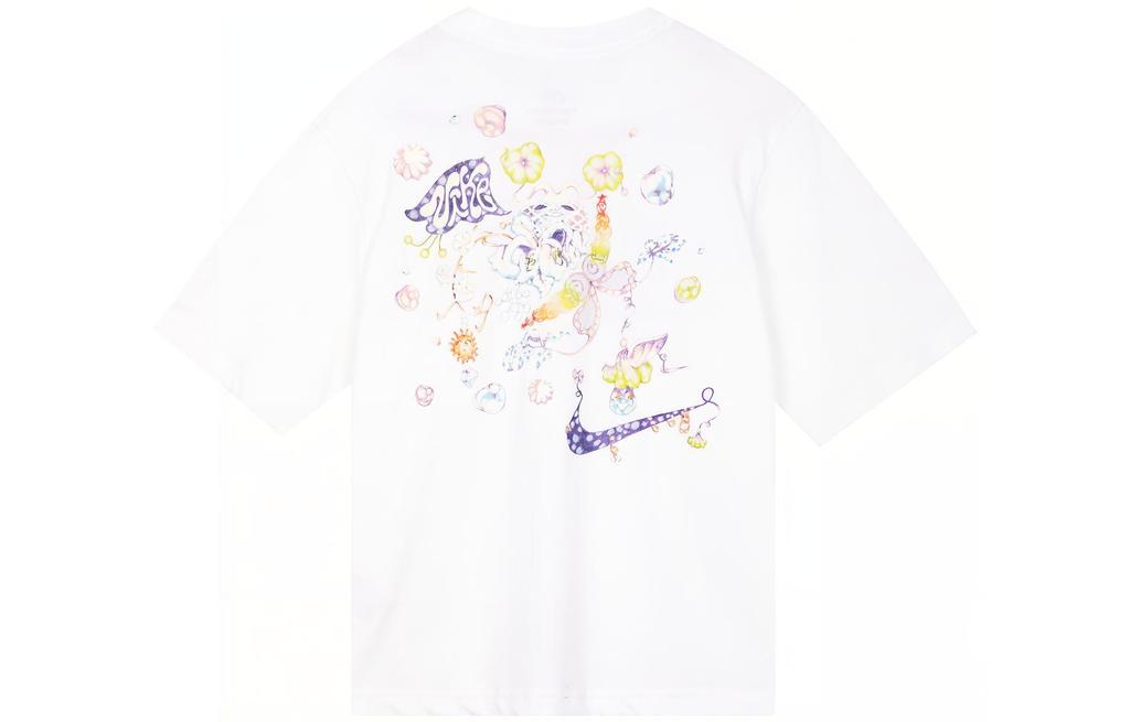 Nike Women'ss Hand-Drawn Print Crewneck T-Shirt White FD9315-100
