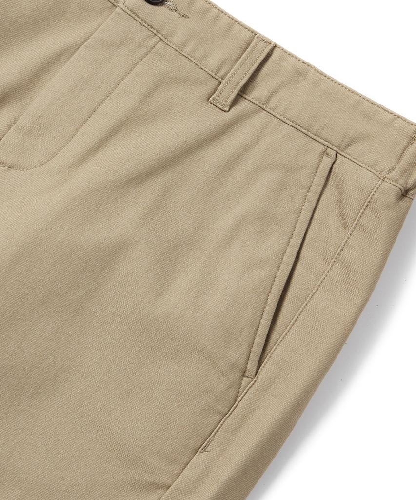 KULTE Men'S Fleece-Lined Elastic Waist Chino Pants Beige