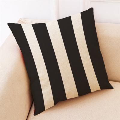 Cojines Decorativos para Sofá de Hogar Rayas Blanco Negro Estampado Geométrico Funda de Cojín de Lino Decoración Cojines Suaves y Cálidos Cojines Decorativos para Sofá