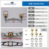 VERHÖHTER Rollengriff mit 32mm Kompatibel mit und Abu Garcia Baitcasting Rollenserie Gunmetal Gold 130/120mm Griffknauf, Shimano, Daiwa, Rollen, (120mm -