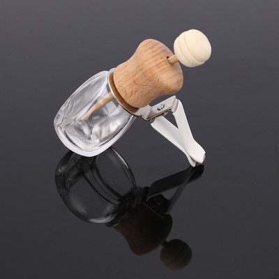 Lufterfrischer Parfüm Flasche Anhänger ätherische Öle Auto hängen Glas Clips