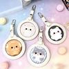 PU Leather Badge Holder Case Round Transparent Window Badge Protector Bag Hanging Decoration PVC Waterproof Badge Display Bag