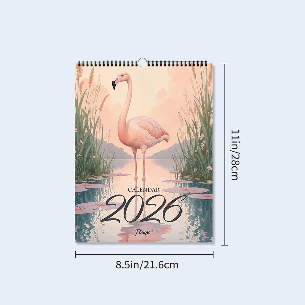 1 pc Wildlife Theme Wall Calendar - Animal Theme, 12 Different Designs, Suitable as Gifts for Halloween, Birthdays and New Year