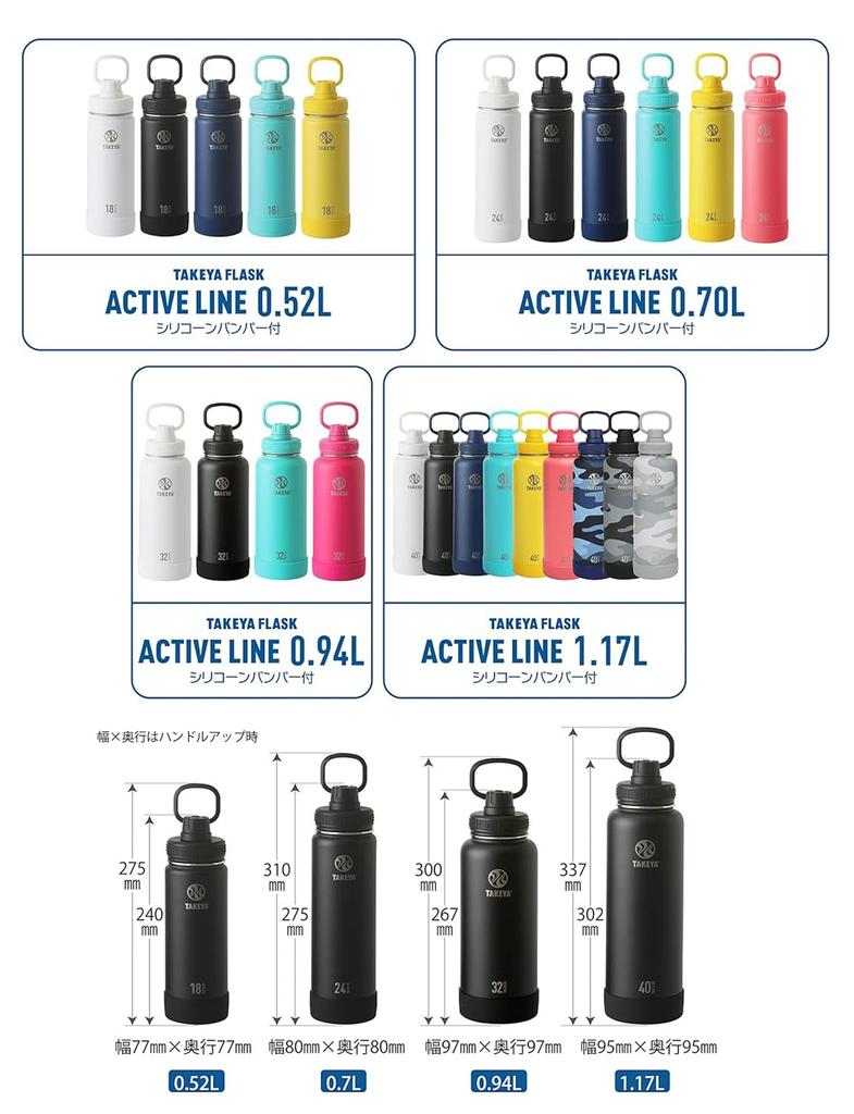 Official Takeya Takeya Flask Active Line 1.17L Camouflage White 1170ml Stainless Steel Water Bottle, Direct Drinking, Insulated, Takeya