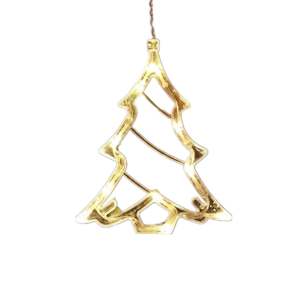 Suction Cup LED Christmas Lights Window Hanging Lights Bells Santa Claus Snowflake For Home Shop Holiday New Year 2022 Decor