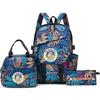 School Bag New Printing Three-piece Set School Bag Cartoon Rabbit Student Backpack Satchel Boys and Girls