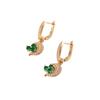 Dolphin Shape Dangle Earrings for Women 2025 New Golden Zirconia Drop Earring Ladys Wedding Party Jewelry Accessories