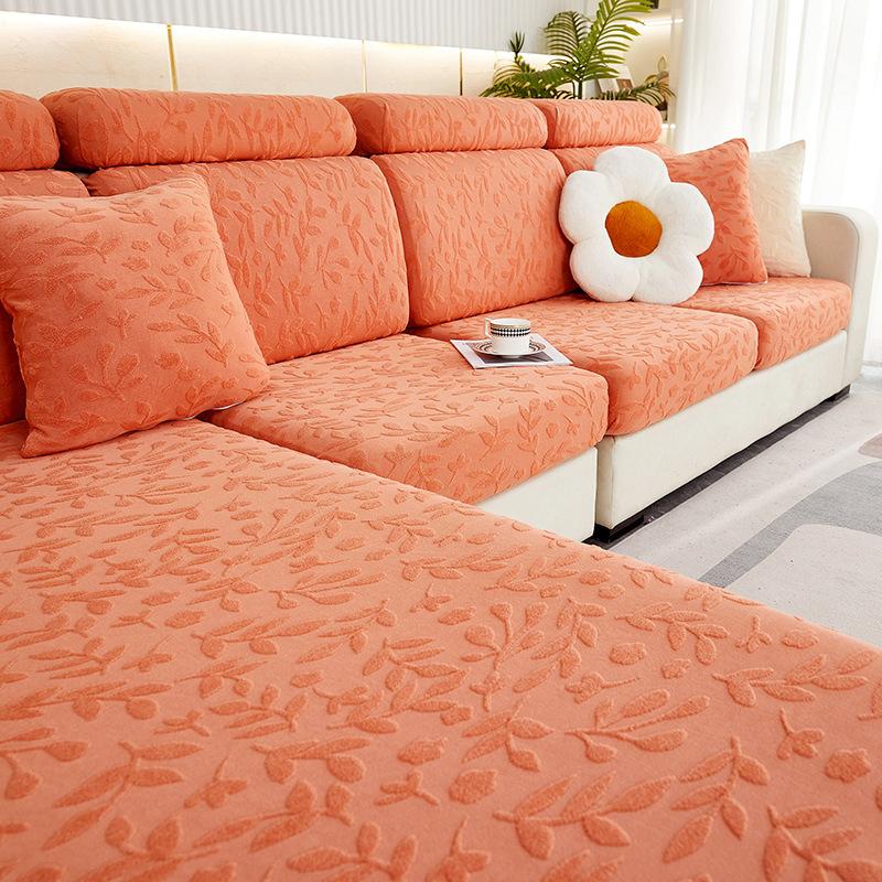 New Jacquard Velvet Stretch Sofa Cover Four Seasons Universal Sofa Cushion Anti-Cat Scratch All-Inclusive All-Purpose Sofa Fit