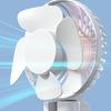 Umbrella Fan Strong Airflow Low Noise Foldable Design Handheld Personal Fan Hands-Free Clip-On Rechargeable Cooling Fan