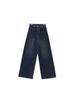 Amerykańskie jeansy vintage z wysokim stanem i oversize dla kobiet, luźne, luźne, Y2K, szerokie nogawki, modne, streetwear, niebieskie, dżinsowe spodnie
