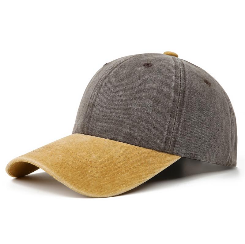 Hat Women'S Spring And Summer Retro Denim Washed Baseball Cap Men'S Versatile Student Naked Color Matching Embroidered Cap