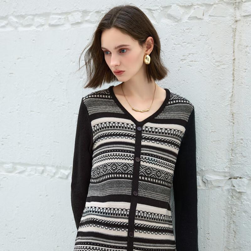 

Женское этническое геометрическое жаккардовое трикотажное платье «рыбий хвост» M