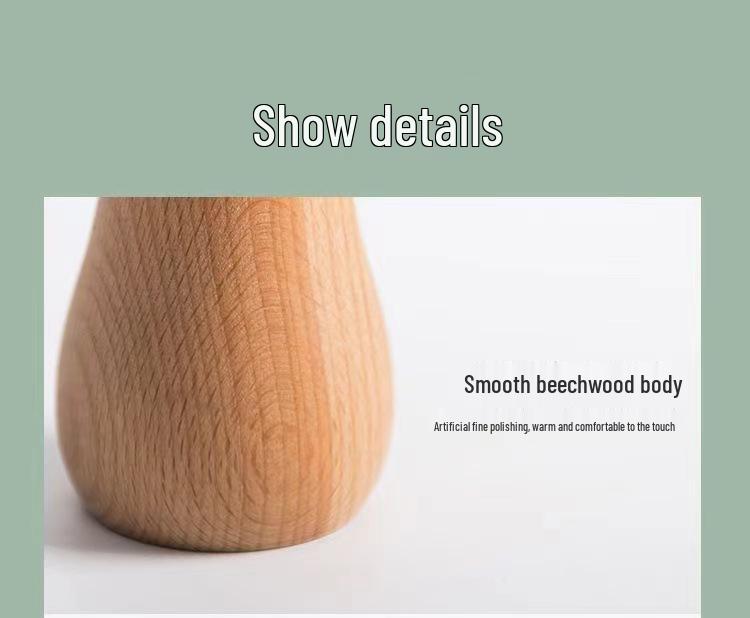 Creative Solid Wood Toothpick Holder: Black Walnut & Beech Mushroom Design