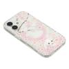 For iPhone 17 Case Compatible with MagSafe Embedded Rhinestones IMD Pattern TPU PC Phone Back Cover