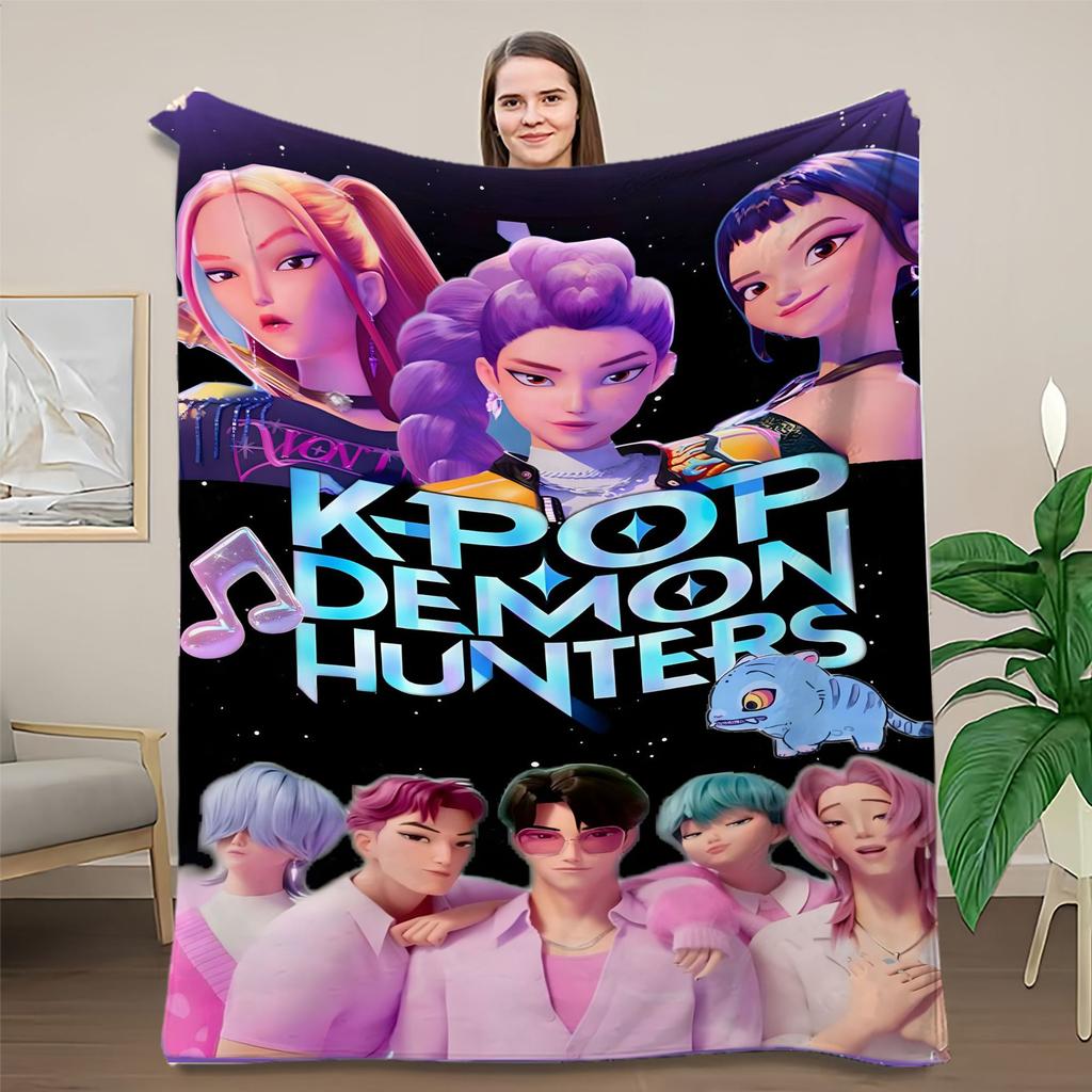 Kpop Witch Hunters Blanket Blanket Jit Witch Hunters Peripheral Pattern Digital Printed Flannel Blanket Blanket