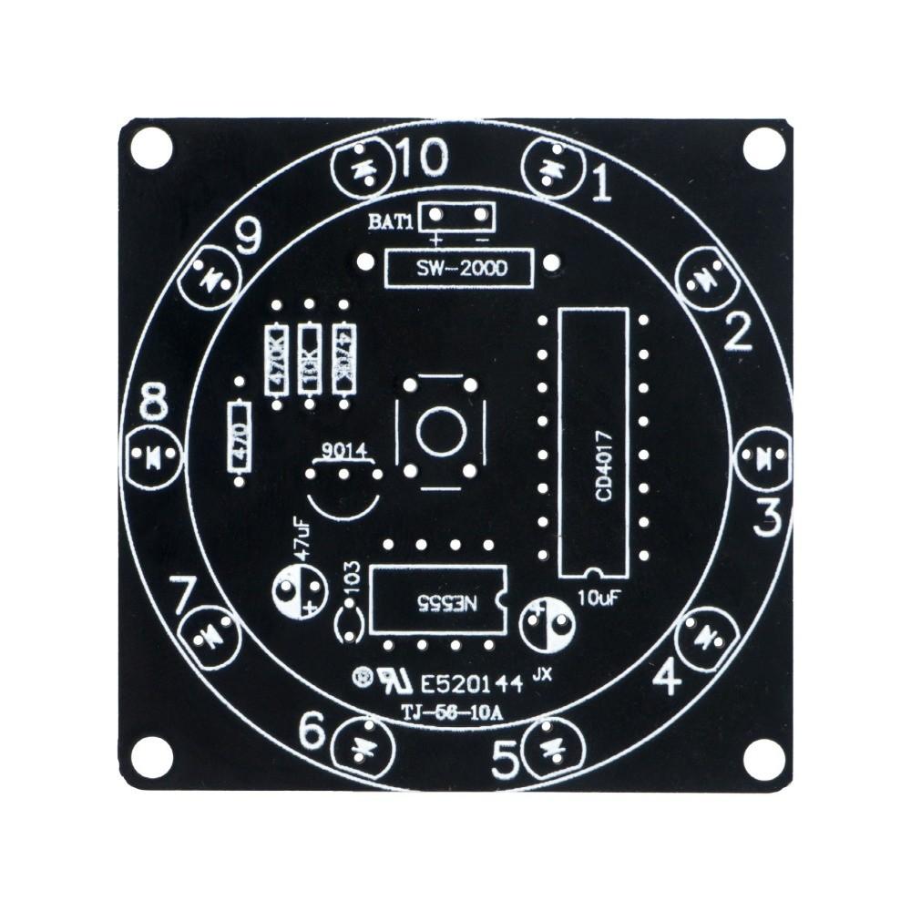 CD4017 DIY LED Light Lucky Wheel LED Rotating Flashing Circuit Beginner's Project