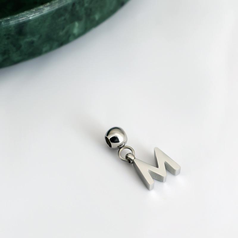 DIY Sliding Chain Alphabet Number Pendant Necklace Personalized Jewelry