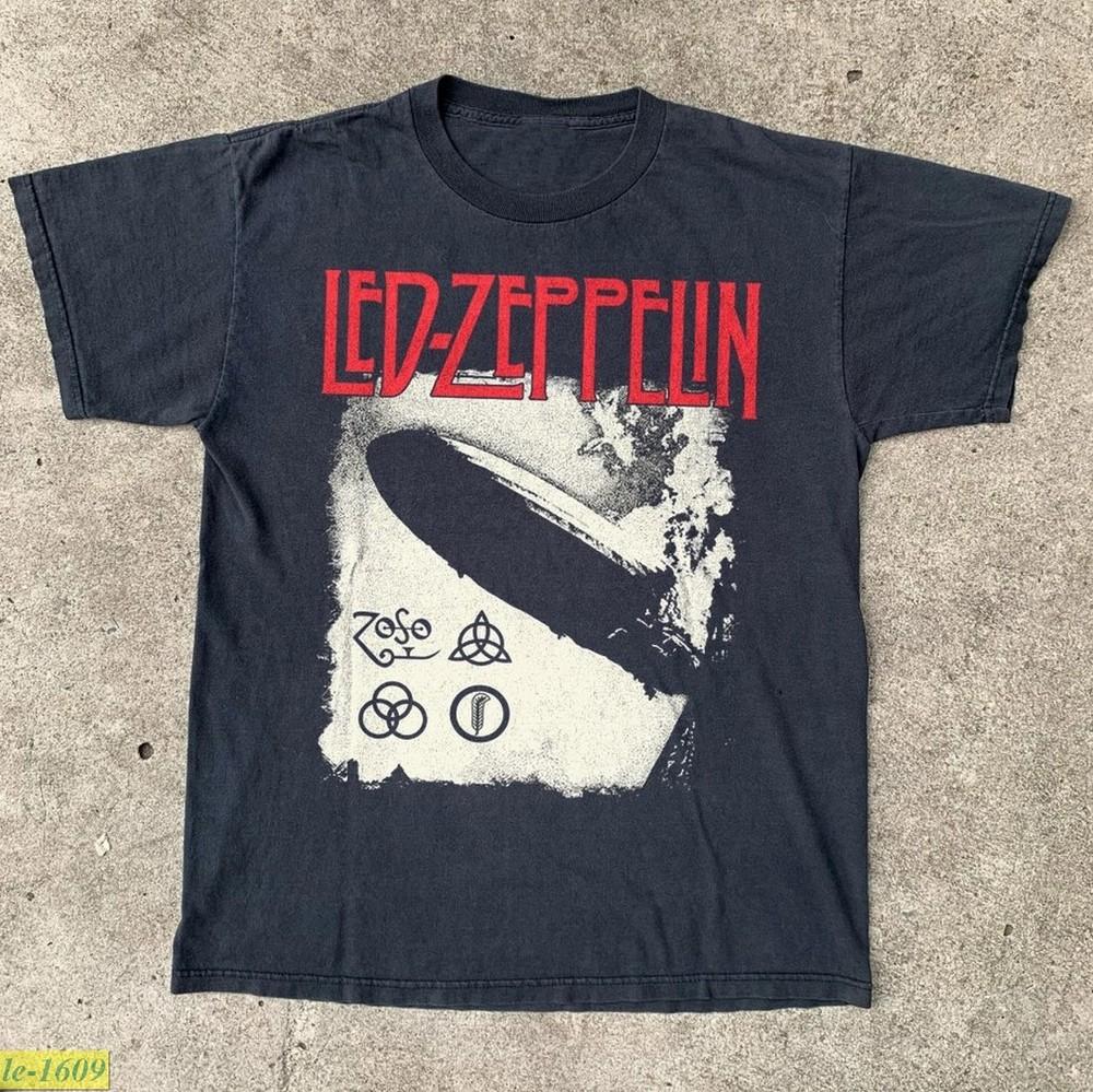 

Led Zeppelin Album Rock Band 1969 Unisex Black Tshirt Sizes S5XL Unisex T-Shirt XXXXL