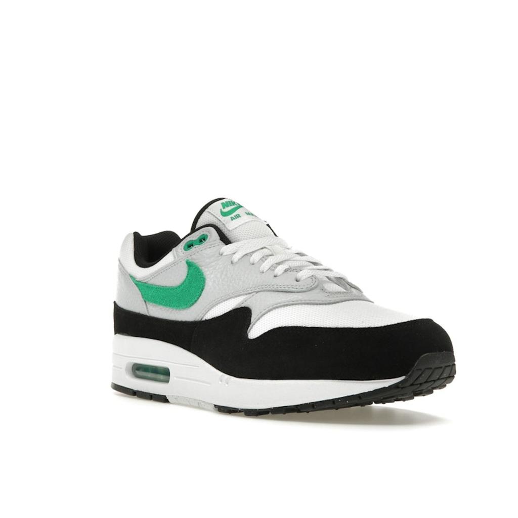 Nike Air Max 1 juodi stadiono žali vyriški sportbačiai balti grynai platininiai FN6952-100