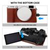 Portable Camera Protective Case Retro Style Camera Case Carry Bag Opening Bottom Design with Shoulder Strap Replacement