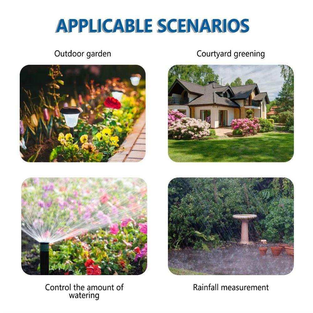 2-in-1 Montagegestell Glas-Regenmesser Leicht Ablesbar Garten-Feuchtigkeitsmesser Gartenüberwachung