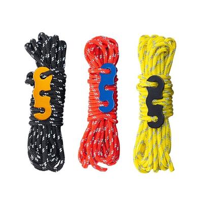 4pack Reflective Outdoor Rope Climbing Security Tent Rope Outdoor Guylines Rope Enhancing Nighttimes Safety