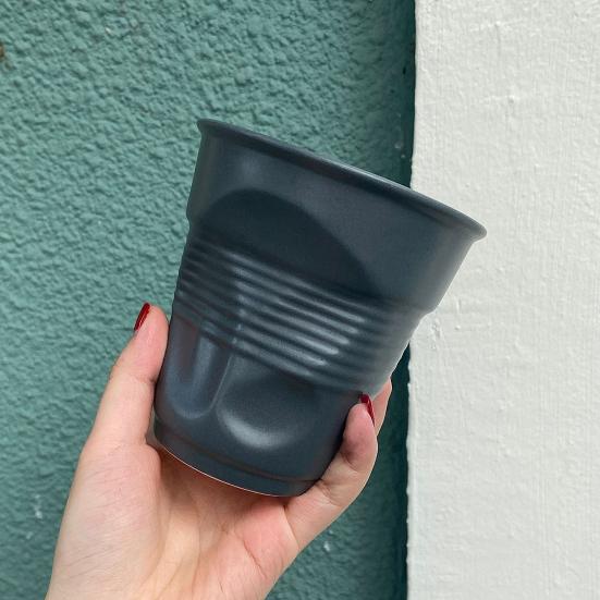 Taza de Café Elegante de Textura Fina Cerámica Creativa Forma Irregular Taza de Agua
