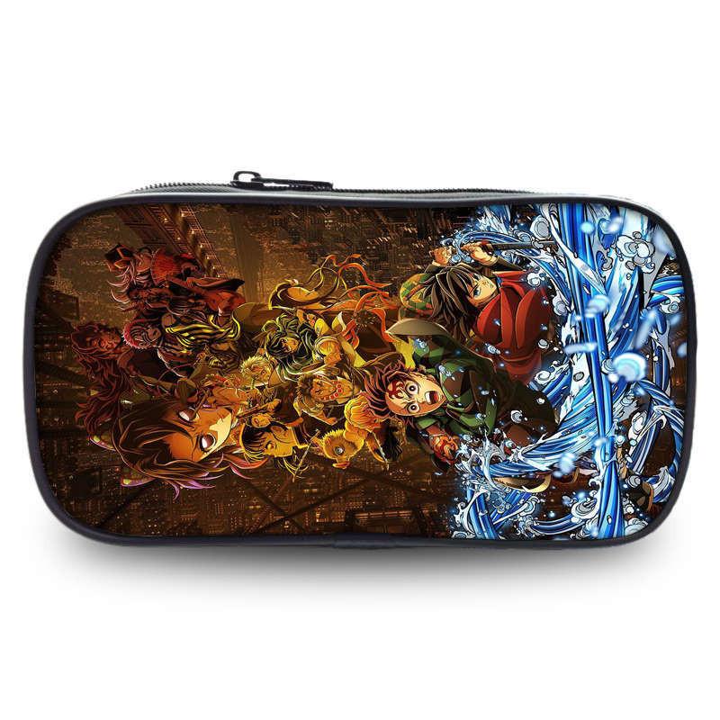 Demon Slayer Kimetsu No Yaiba Stationery Storage With Spacious Design For School And Gift Use