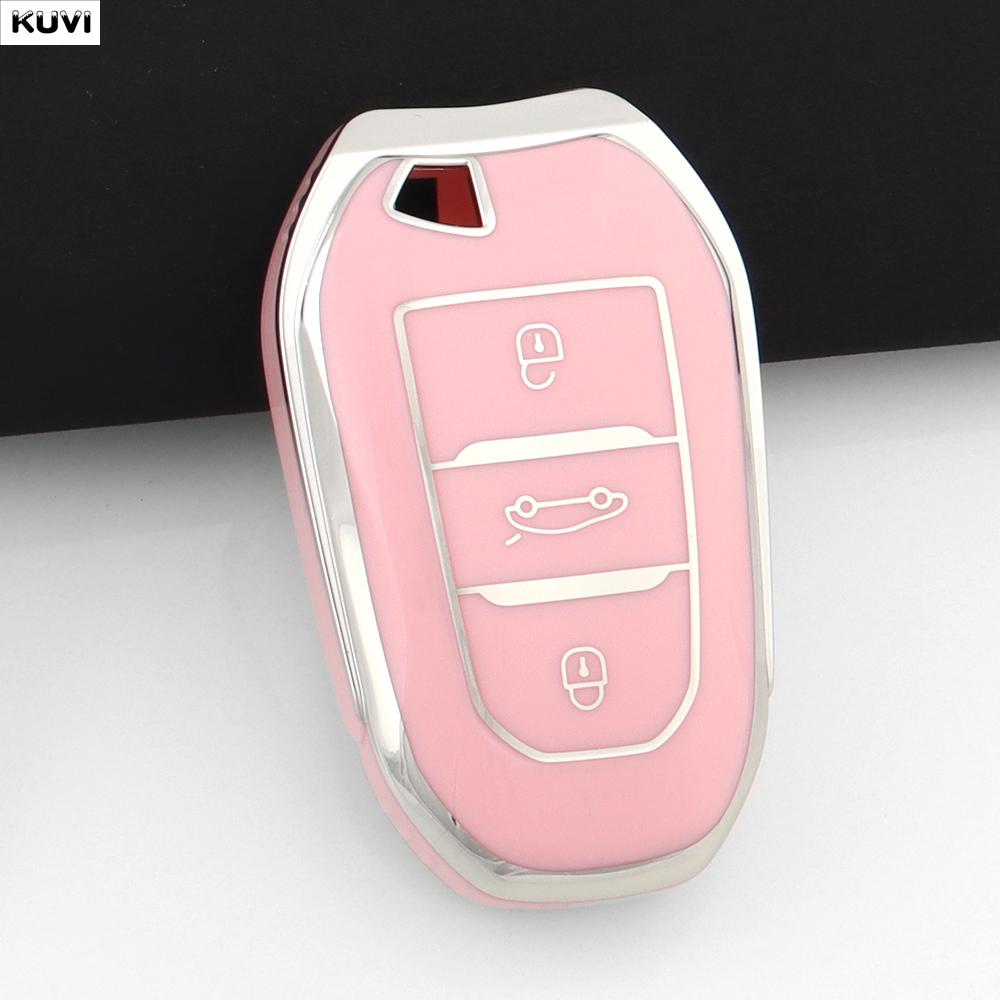 For Peugeot 2008 3008 4008 5008 308 408 508 Citroen C1 C2 C4 C6 C3-XR Picasso Grand DS3 DS5 Shell TPU Car Smart Key Case Cover