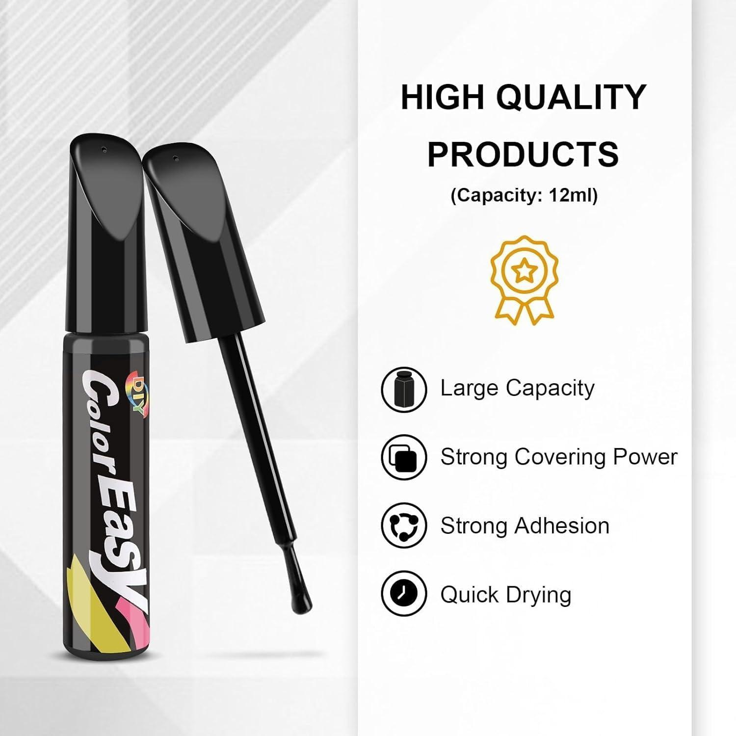 Car Touch-Up Pen, 12ml Paint Scratch Repair Pen, Car Scratch Repair Pen, Scratch Repair Pen for Car, Motorcycle, and Bicycle Bodywork чёрный
