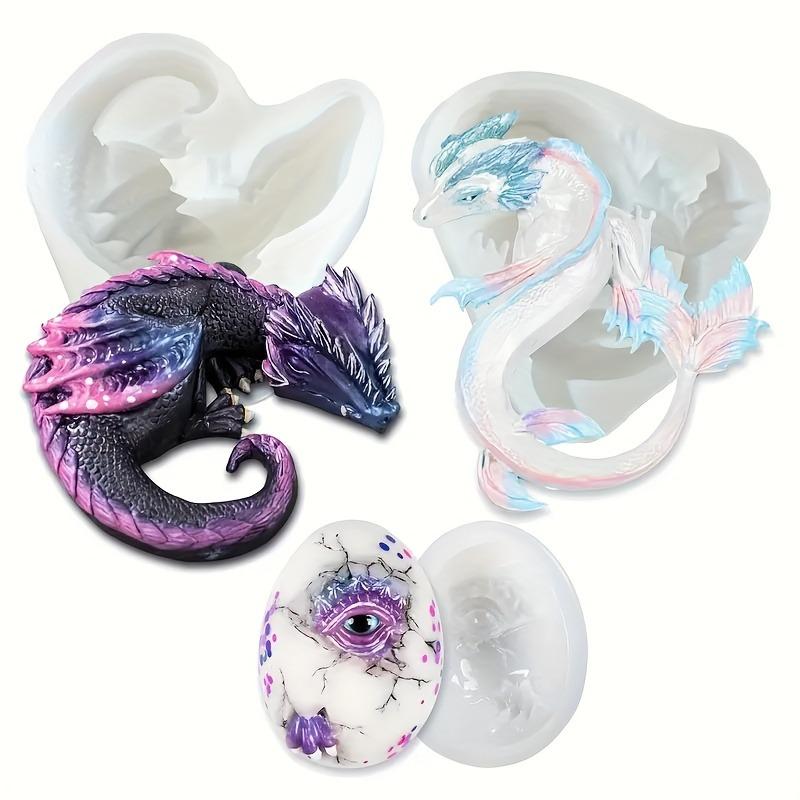 Sleepy Dragon Dinosaur Sea Creature Egg Silicone Mold for DIY Epoxy Resin Crafts Home Decoration Unique Molds for Crafting