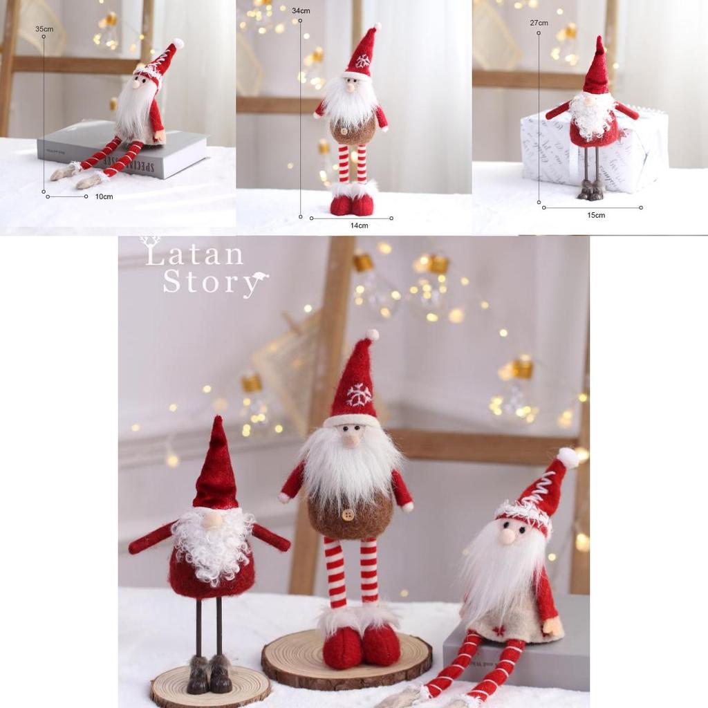 Kerstman Beeldje Met Modern Ontwerp Voor Feestelijke Decoratie