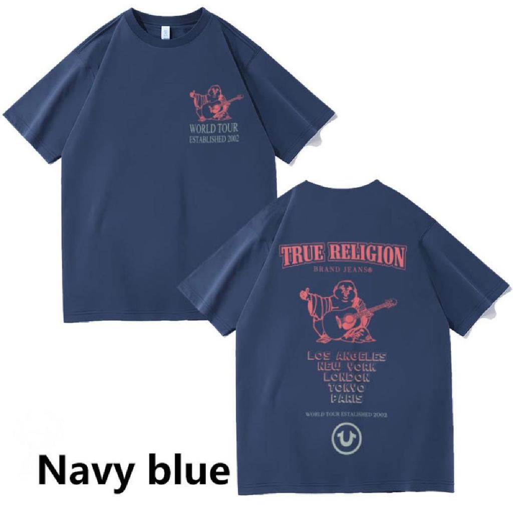 Horký Výprodej Klasické Pánské Dámské Tričko True Religion Značkový Potisk Tričko Oblečení Designérské Tričko Bavlna Oversized Tričko Letní Topy