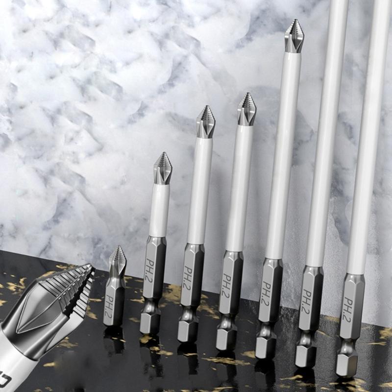 Quality 7pc Magnetic Screwdriver Bit Steel Tip for Enhances Grip and Shock Resistance Tool for Household