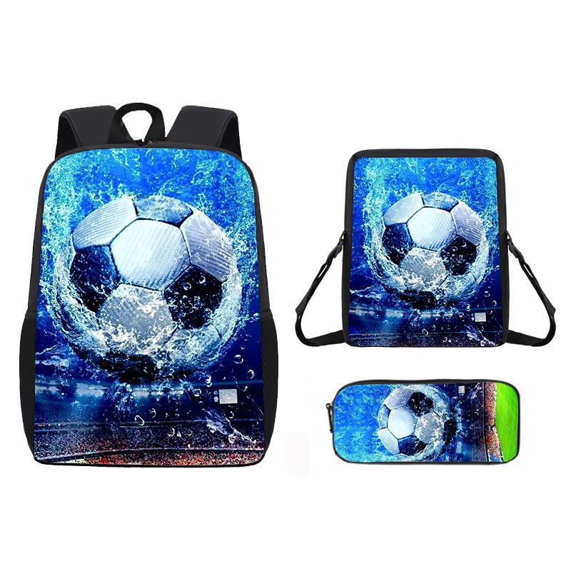 Football Football Printed Children'S Student School Bag 17 Inch Elementary School Light Backpack