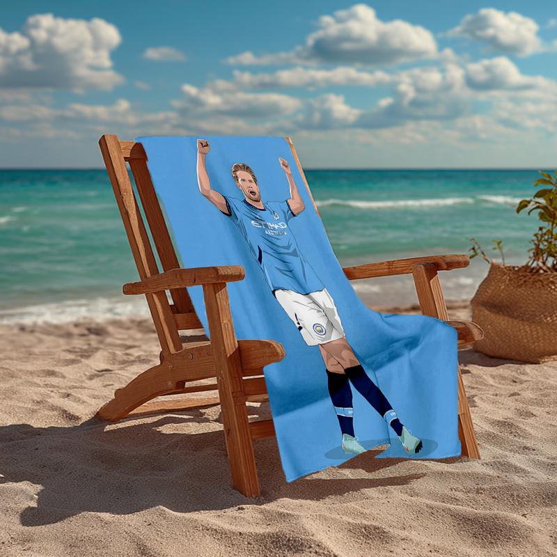 Kevin De Bruyne Fashion Beach Towel: Ideal for Summer Adventures Soft, absorbent and quick drying suitable for swimming and bathing
