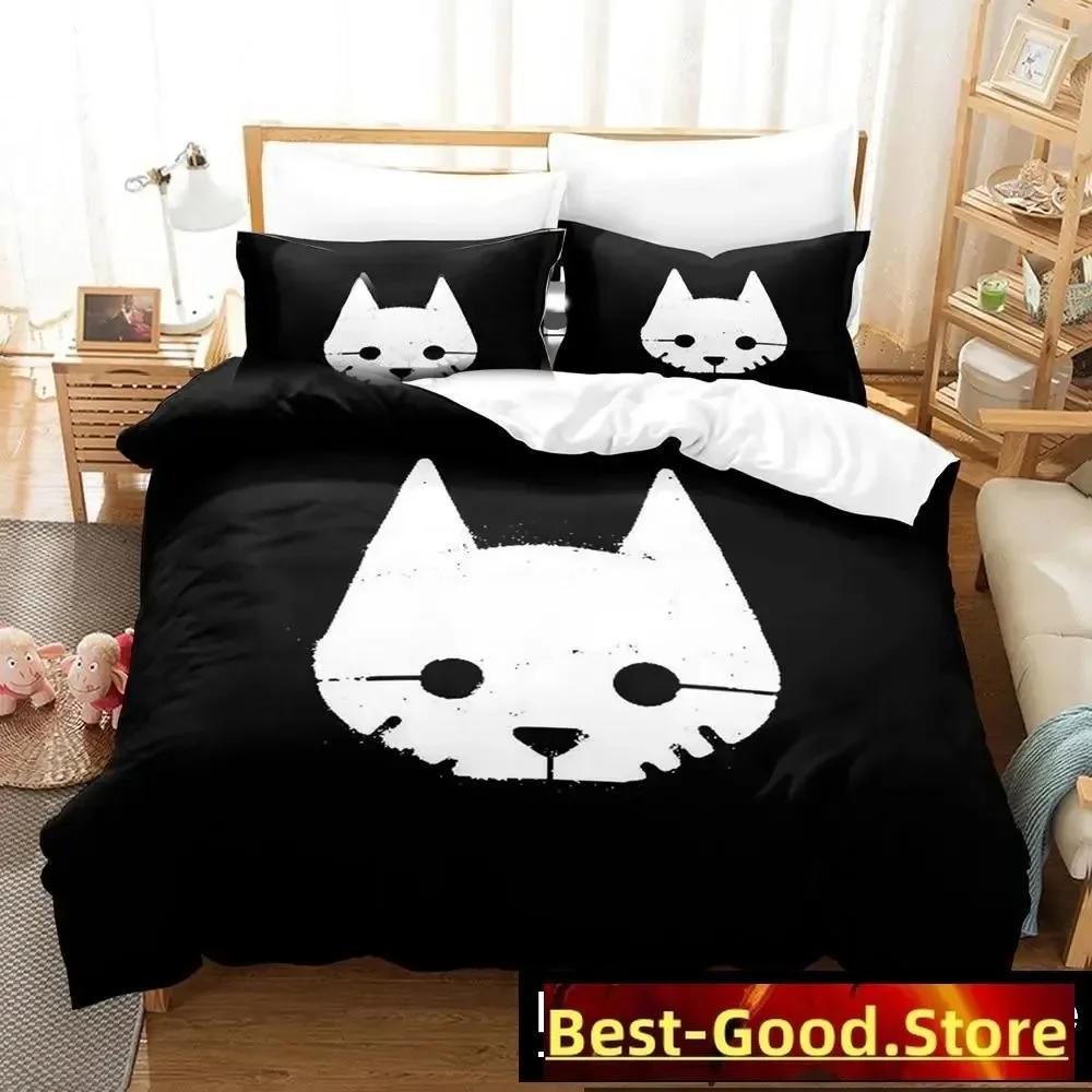 Fashion Stray Game Cat Momo Bedding Set Printed Bed Set With Pillowcase Bed Duvet Cover Soft Single Double Queen Super King Size