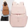 Minimalist Nylon Backpack for Women – Lightweight & Water-Resistant Design with Front Flap and Side Pockets, Perfect for Daily Use