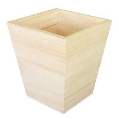 Dřevěné květináče - Sada 10 kusů - Rozměry 11,5x10x10 cm - Hnědá barva - Smíšené