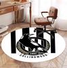 Collingwood Magpies Pattern Round Rug, Indoor/Outdoor Mat, for Picnic, Gameroom, Bedroom, Office, Living Room, Home Decor Carpet, Birthday Gift