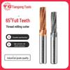 Tiangong 65° Full Tooth Tungsten Steel Thread Milling Cutter, High Hardness CNC End Mill with Coating.