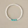 Elegant White Shell Bracelet with Turquoise Accents - Boho Style, Perfect for Daily Wear or Gifting